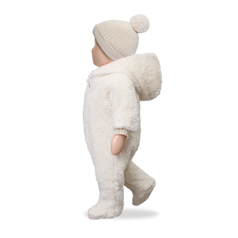 1+ in the family - nice soft furry jas - ecru