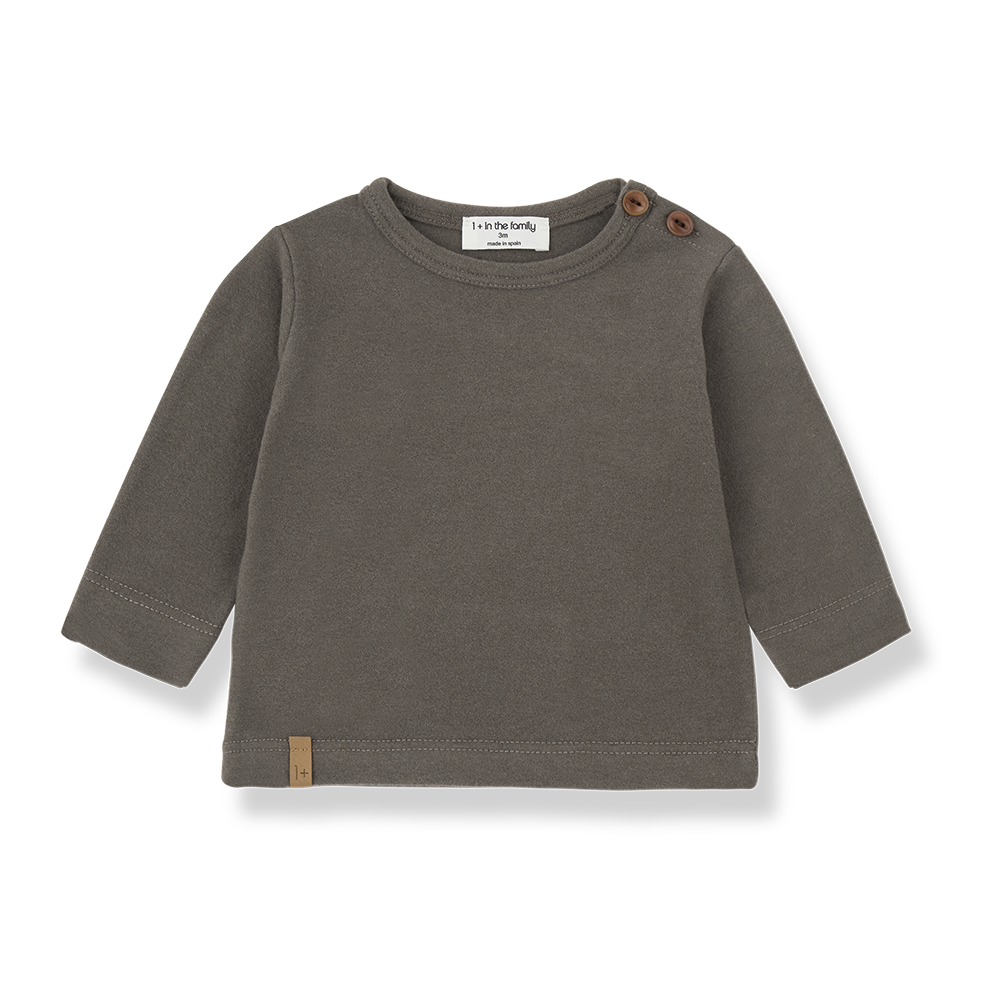 1+ in the family - tom jersey longsleeve - dark taupe