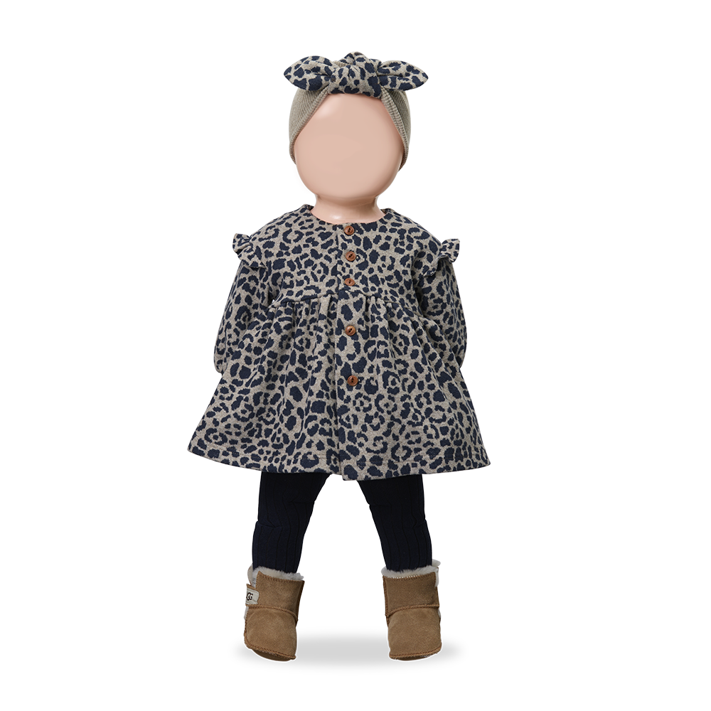 1+ in the family - parma animal jacquard haarband - blue