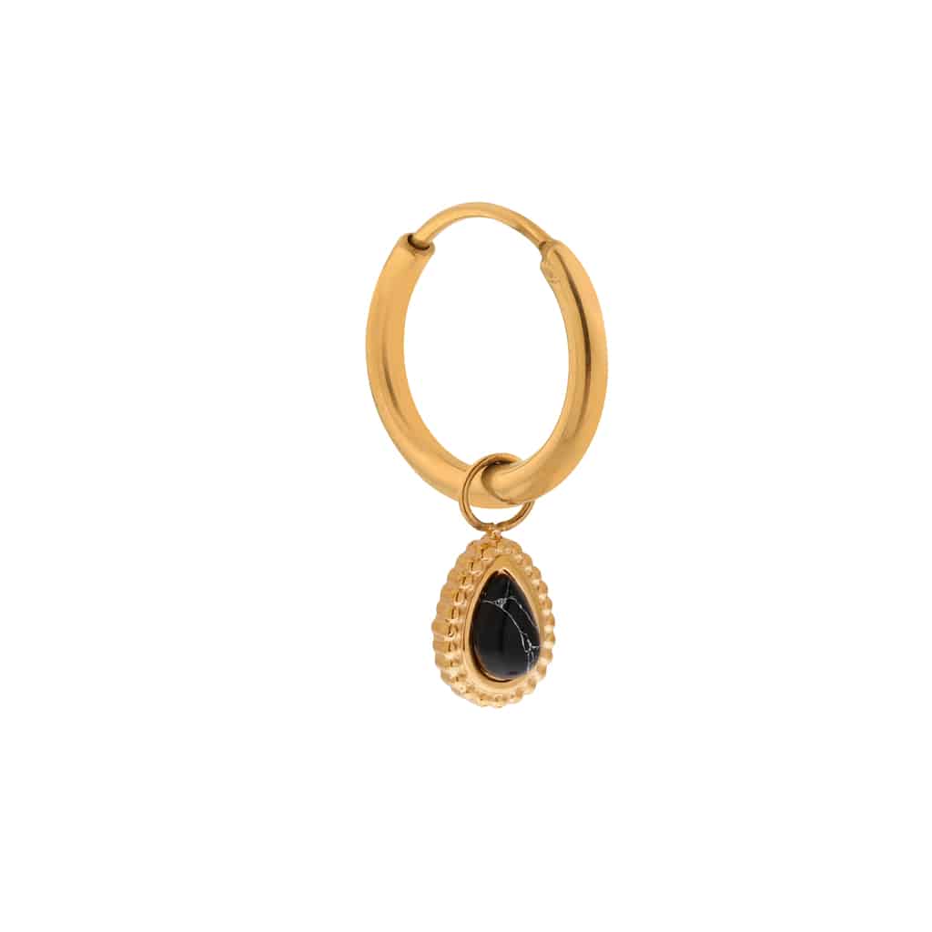 Label Kiki - noir hoop gold