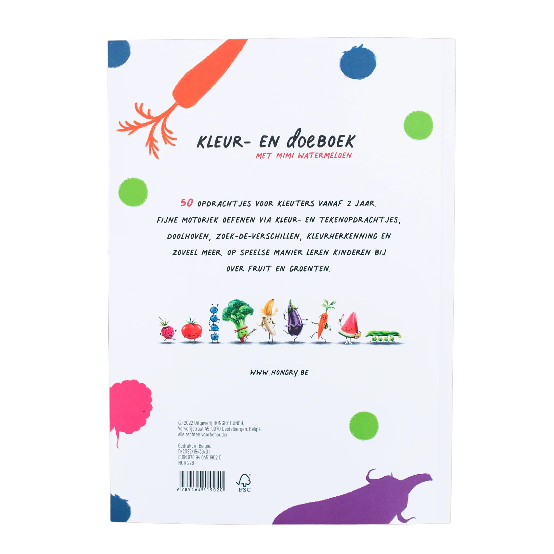 Höngry - boek - mimi watermeloen kleur & doeboek met stickers