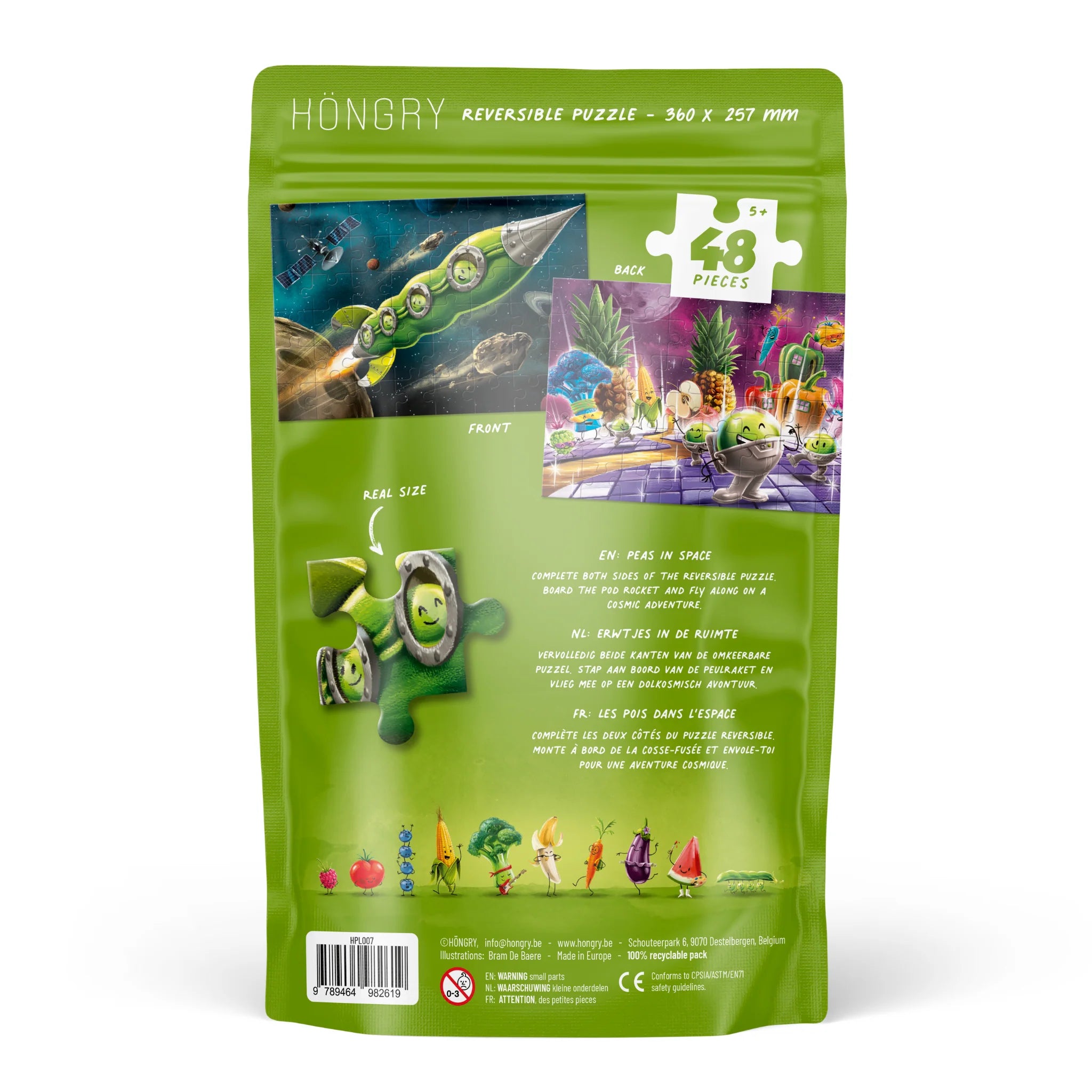 Höngry - puzzel - de erwtjes 48st