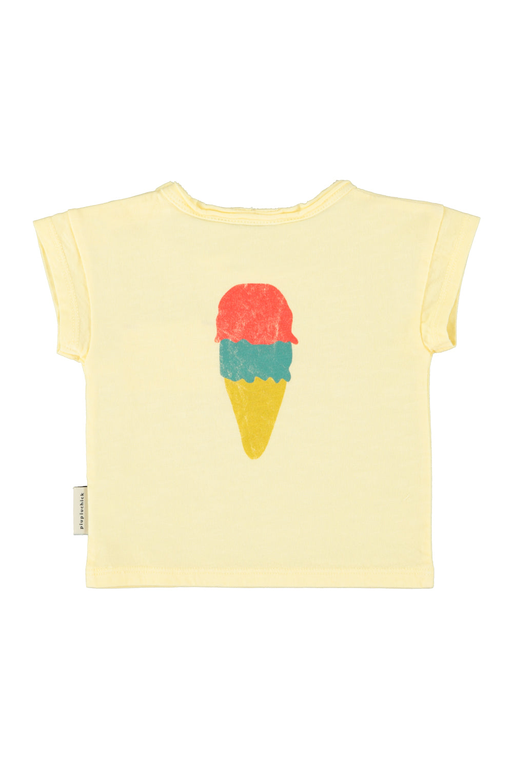 Piupiuchick - tshirt - light yellow with beach bar print