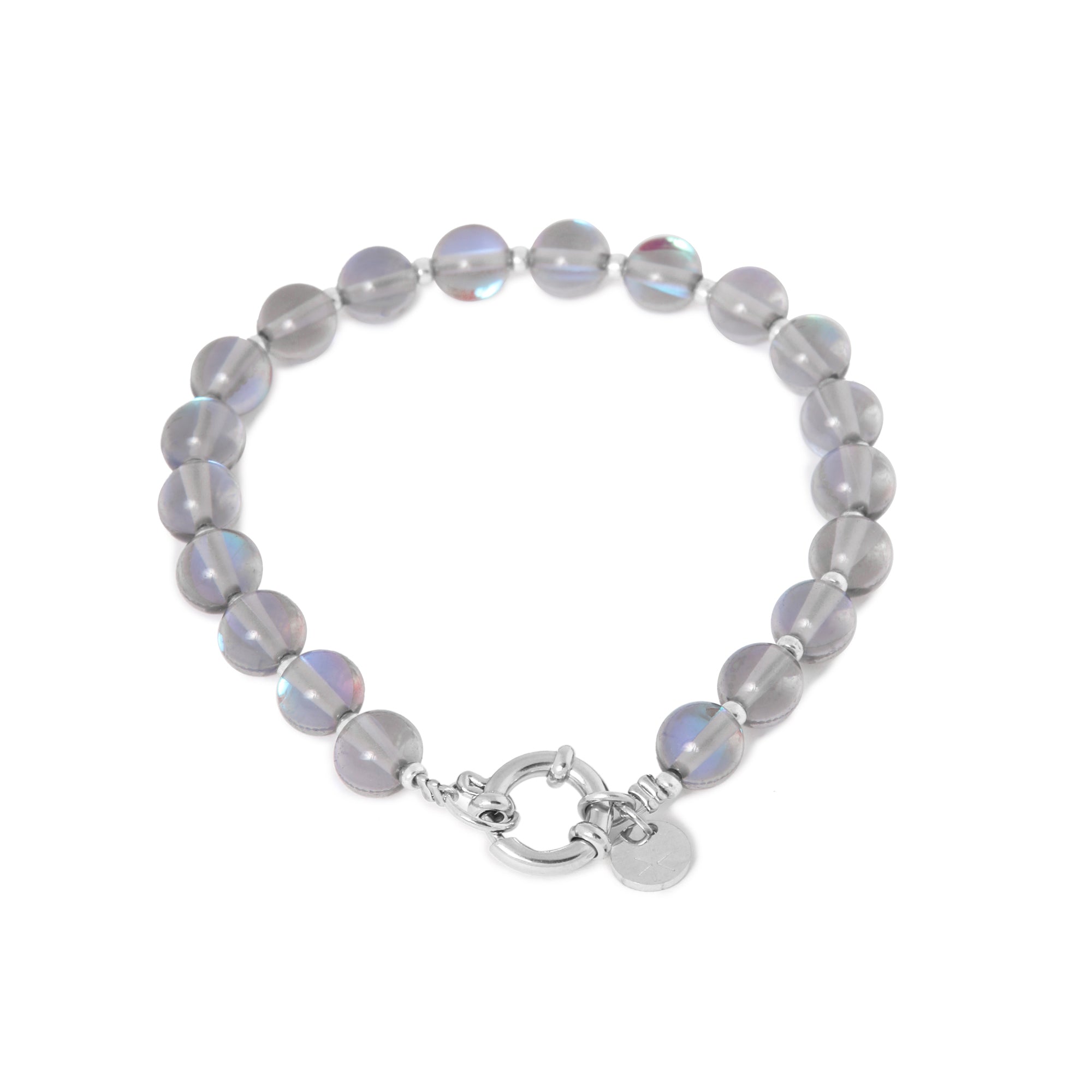 Label Kiki - grey flame bracelet silver
