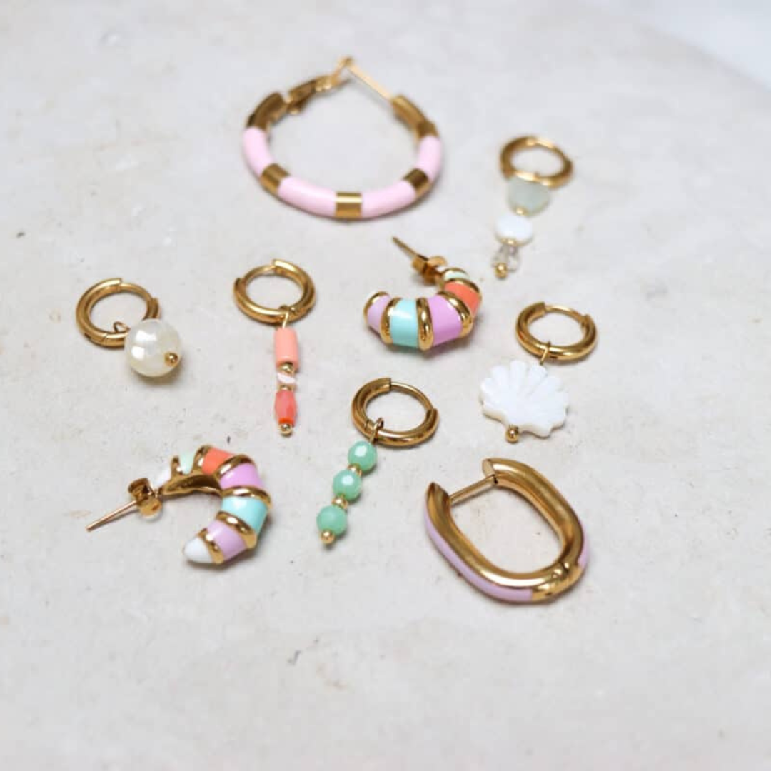 Label Kiki - crabby hoop gold