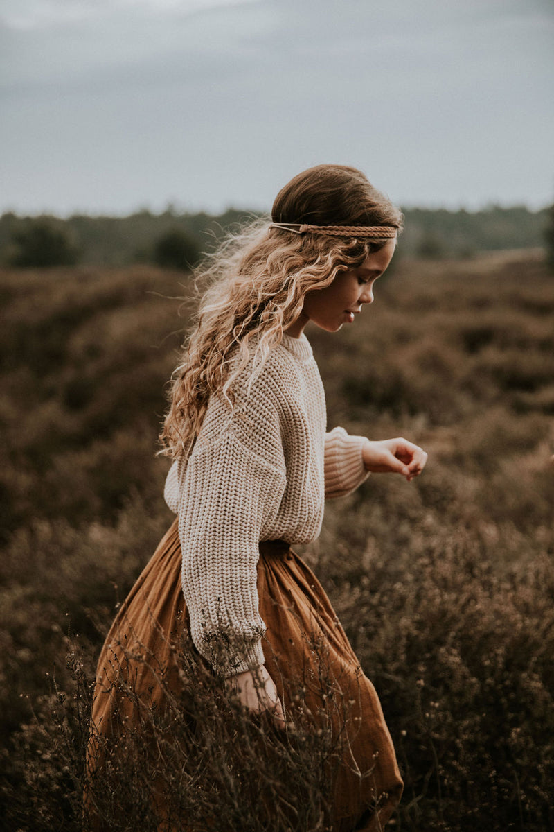 Yuki - chunky knitted sweater - moon
