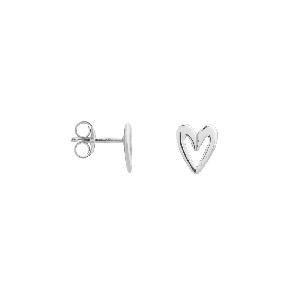 Label Kiki - drawn heart silver