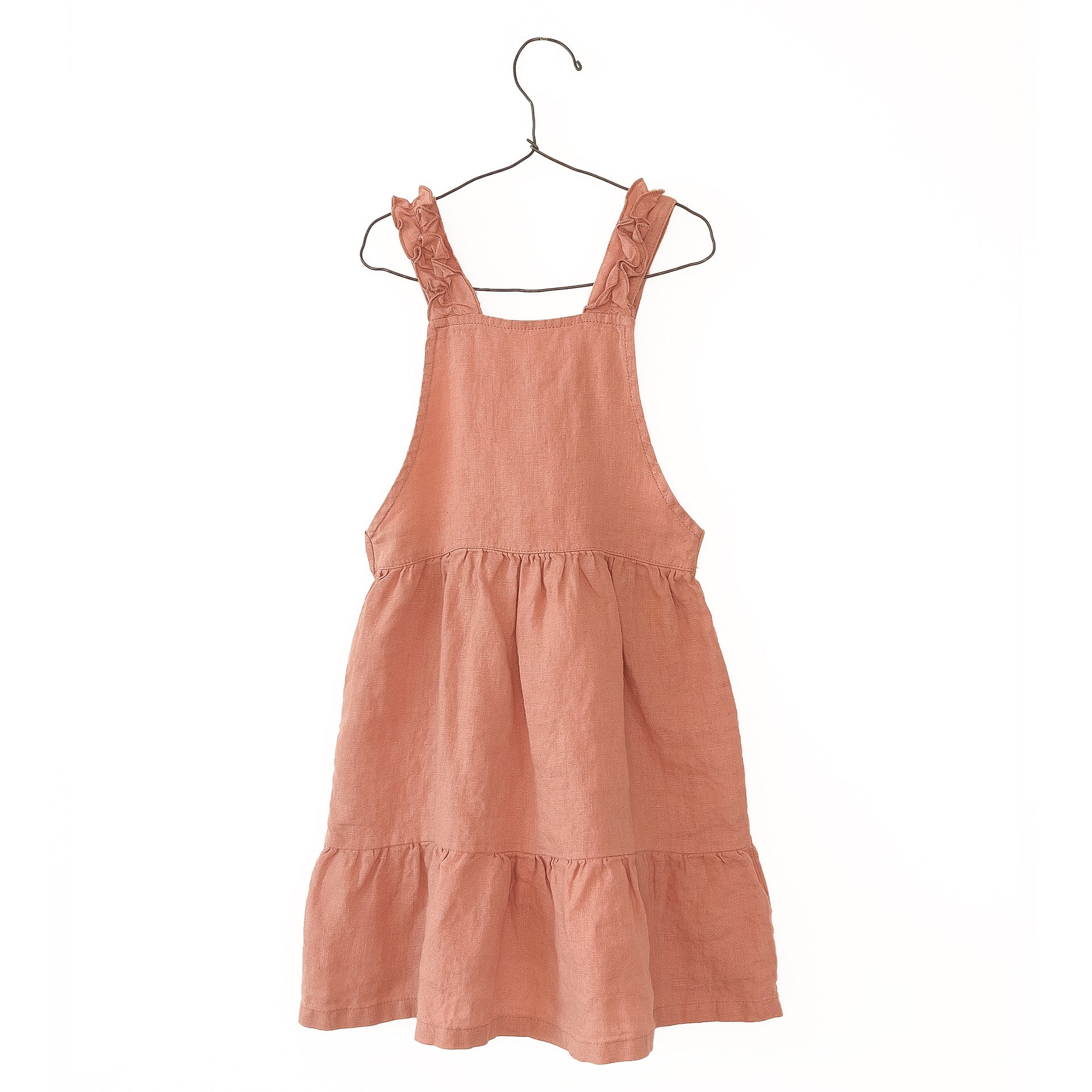 Play Up - linen dress - coral