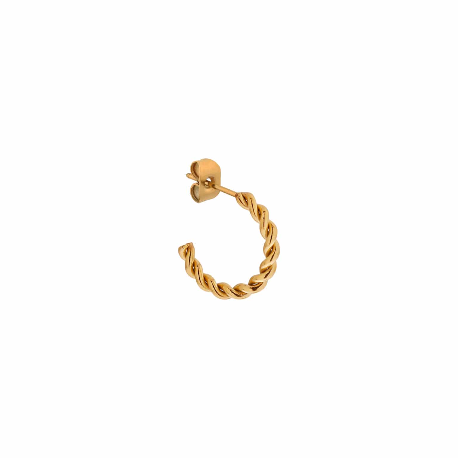 Label Kiki - half twisted hoop gold