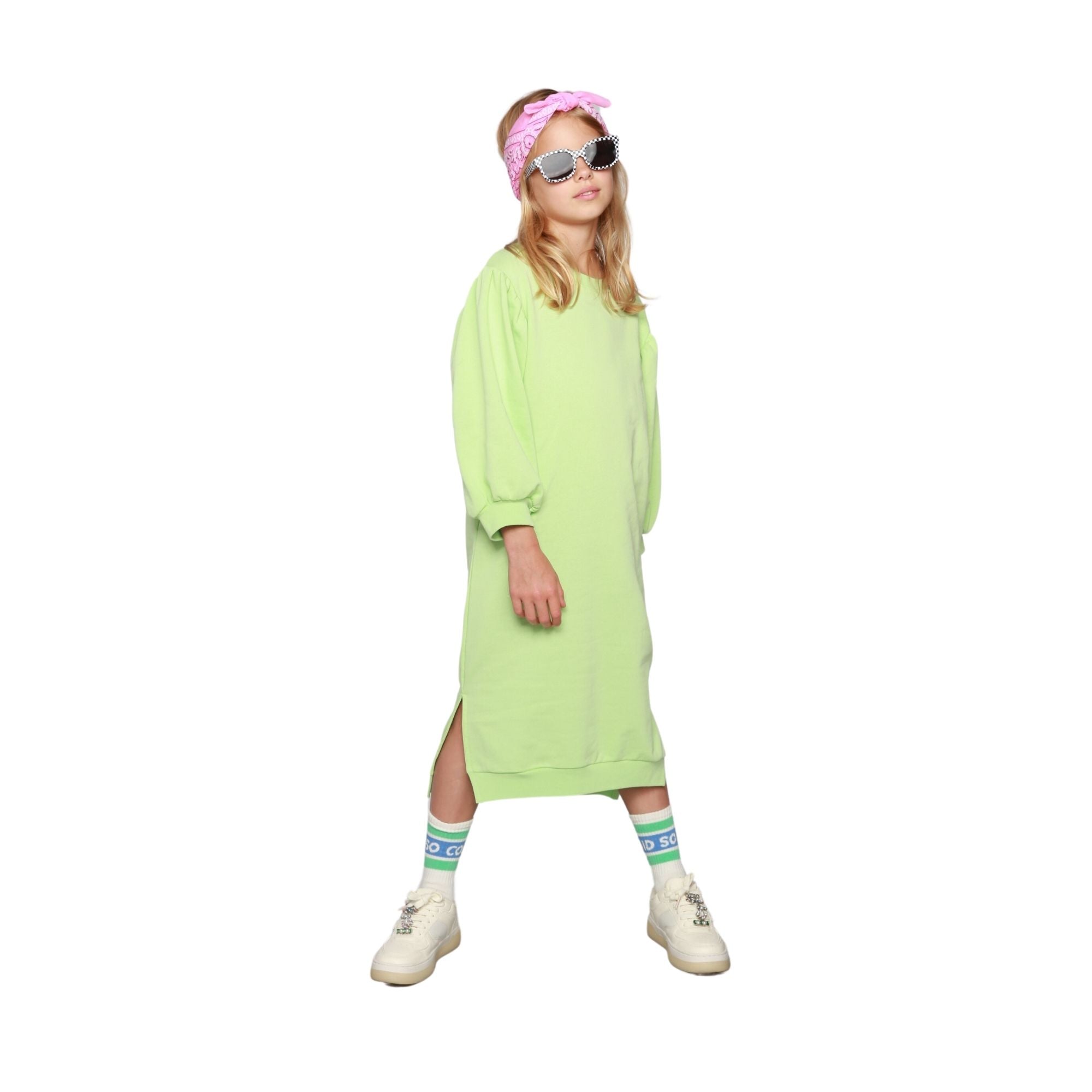 Cos I Said So - puff sleeve sweater dress - paradise green