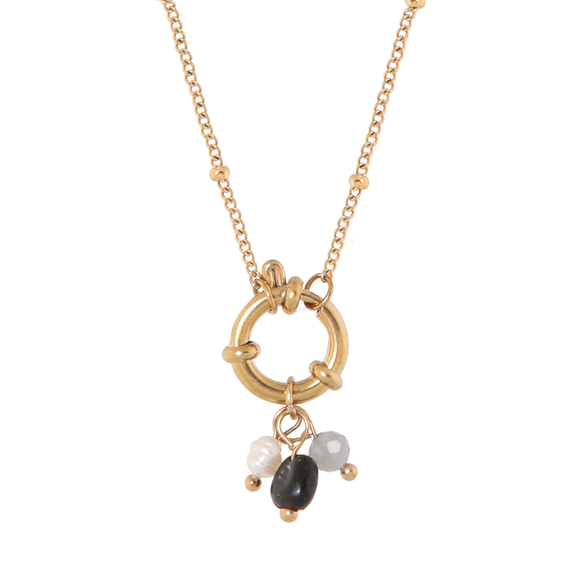 Label Kiki - gemstone 2.0 necklace gold