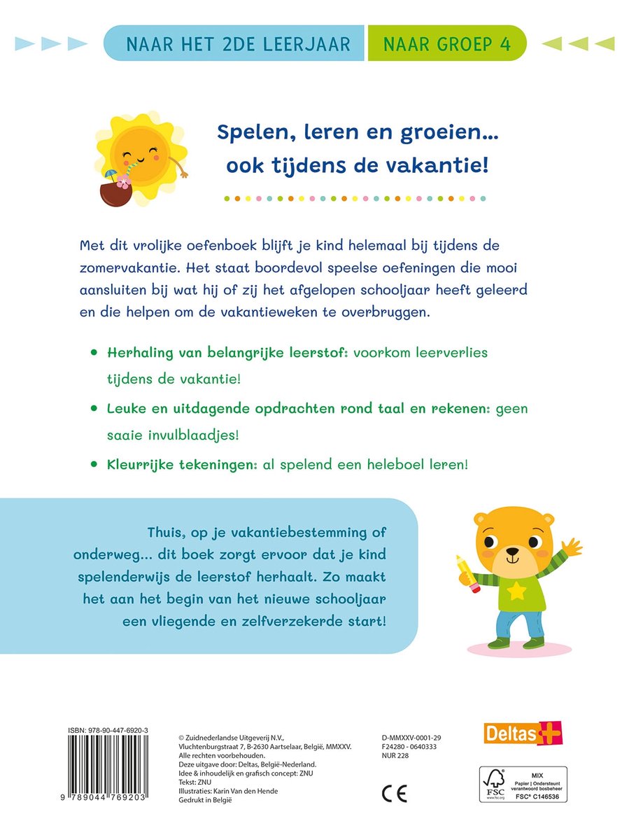 Deltas - vakantie oefenpret - naar het tweede leerjaar