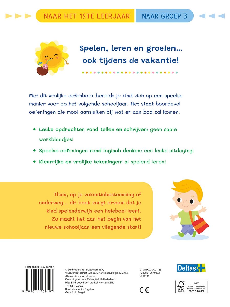Deltas - vakantie oefenpret - naar het eerste leerjaar