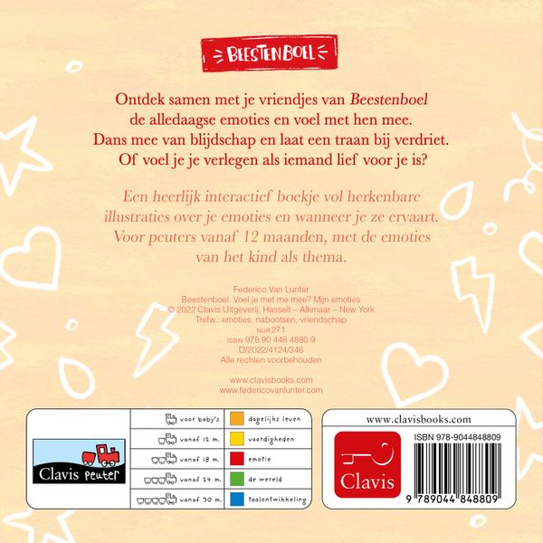 Clavis - kartonboekje - voel je met me mee? mijn emoties