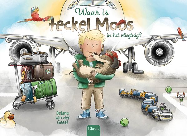 Clavis - boek - waar is teckel Moos in het vliegtuig?