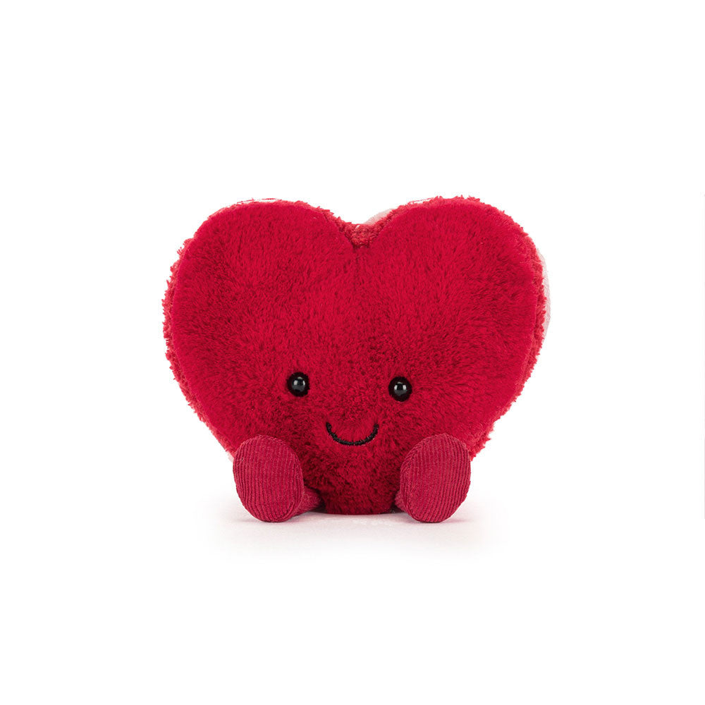 Jellycat - arlette heart macaron - red