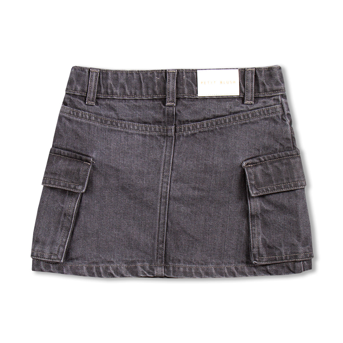 Petit Blush - cargo skirt - washed grey