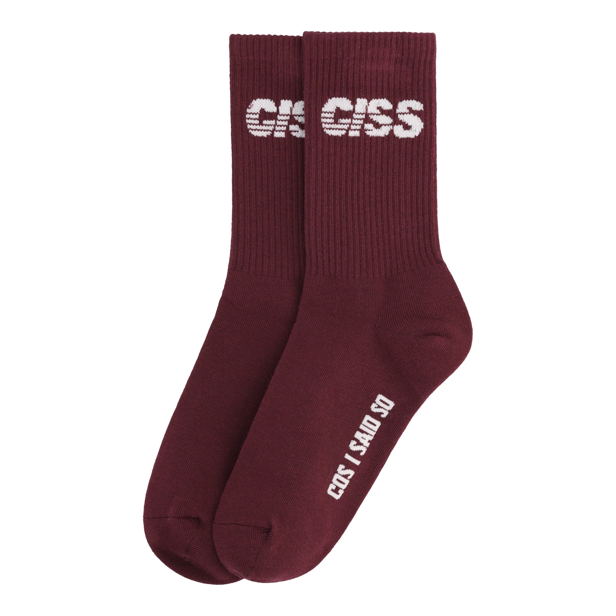Cos I Said So - socks - burgundy