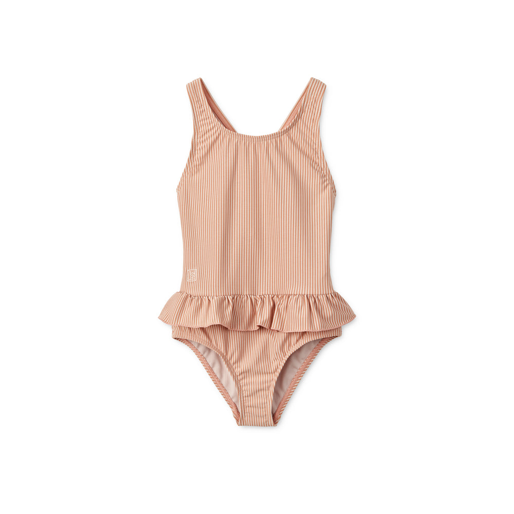 Liewood - amara stripe swimsuit - tuscany rose / sandy