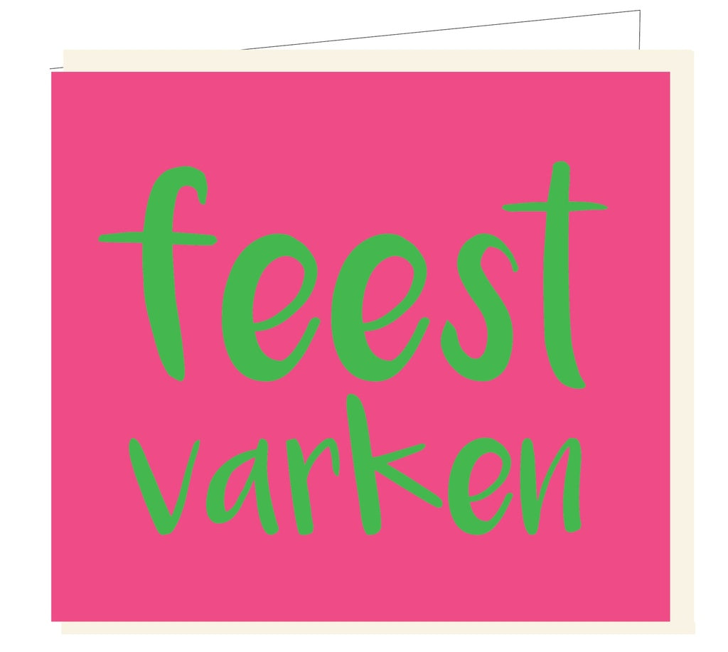 Mailbox - wenskaart - feestvarken
