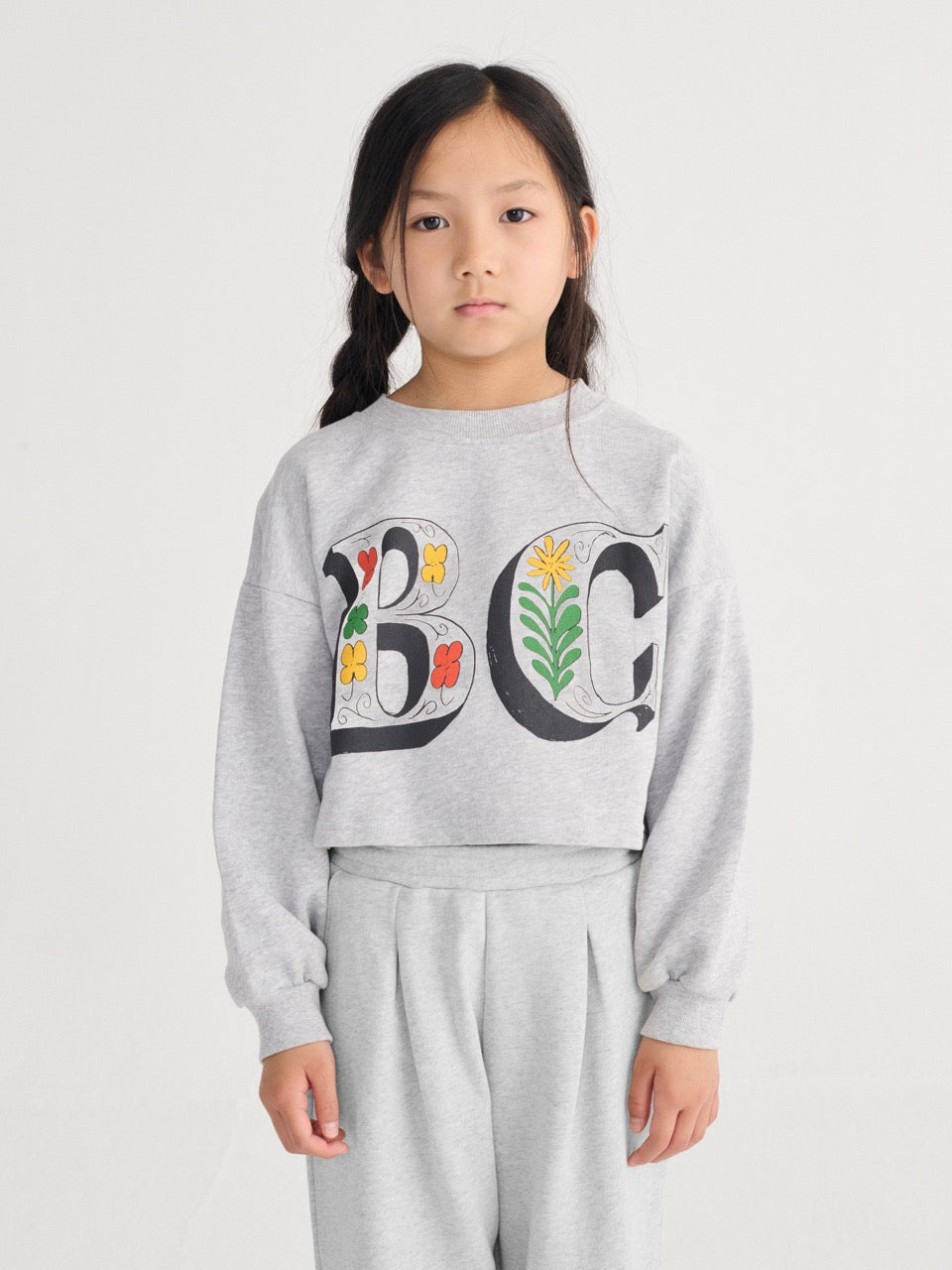 Bobo Choses - spring letters cropped sweatshirt