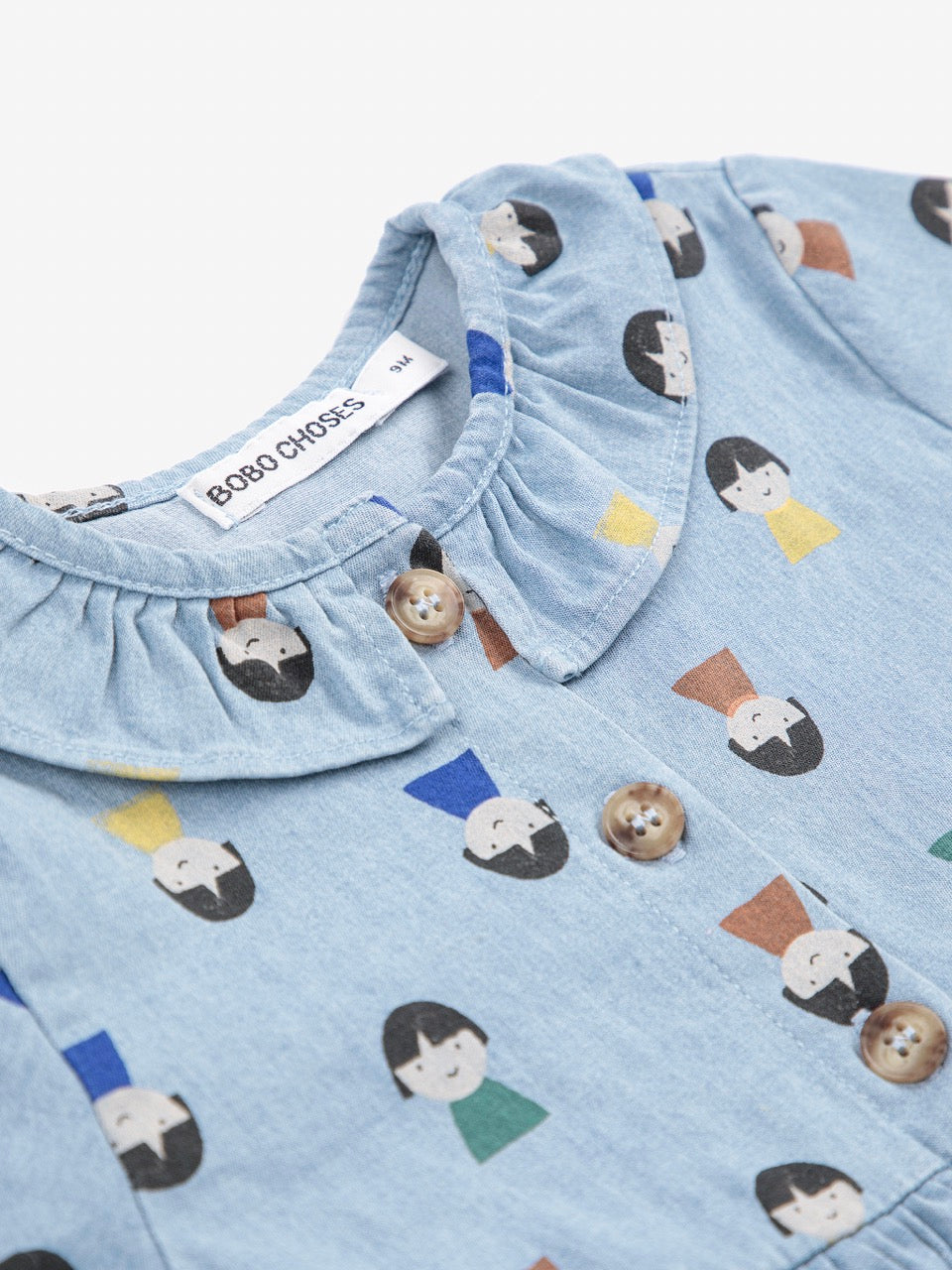 Bobo Choses - game pawns all over denim dress - light blue
