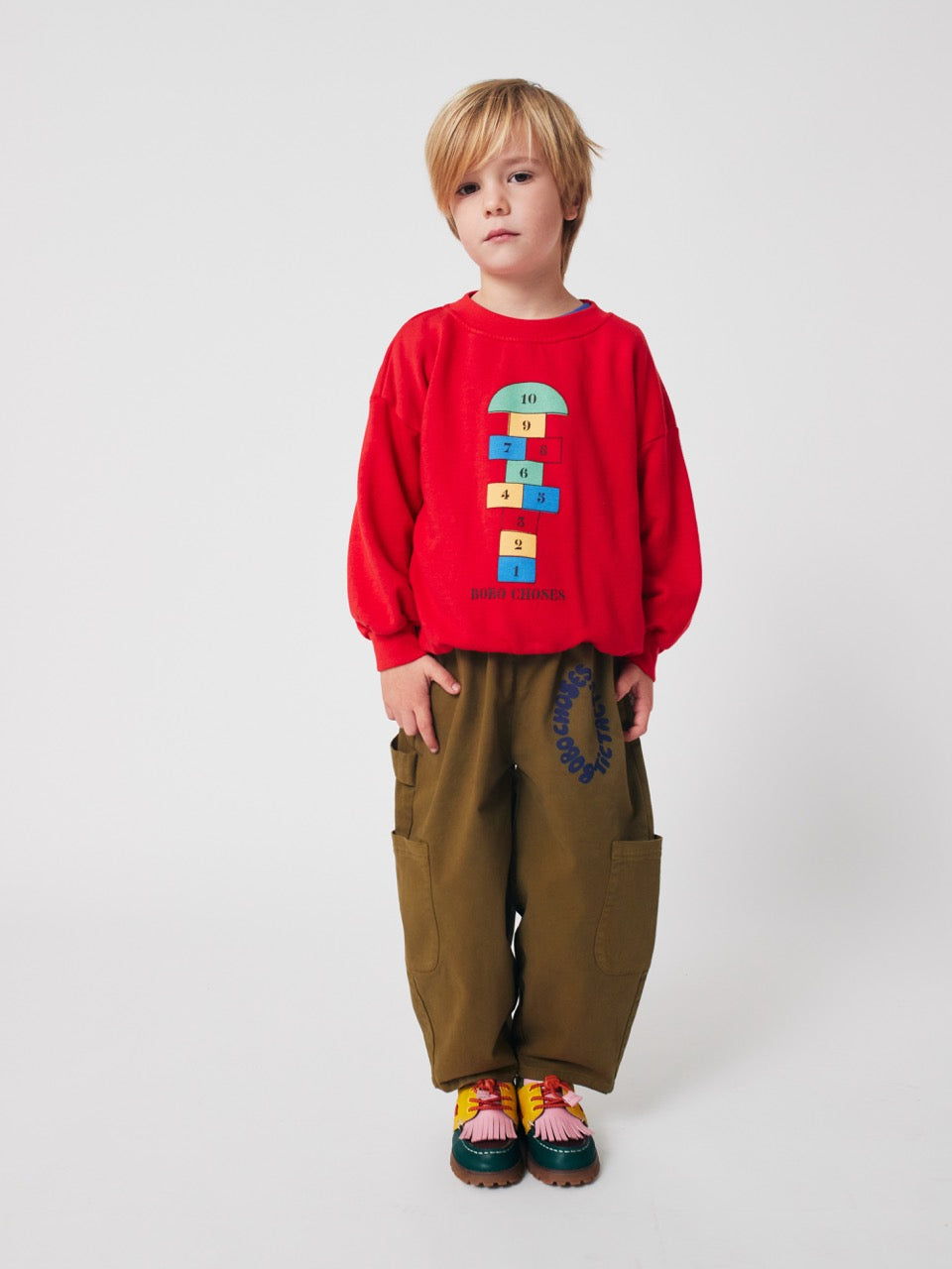 Bobo Choses - hopscotch sweatshirt - red