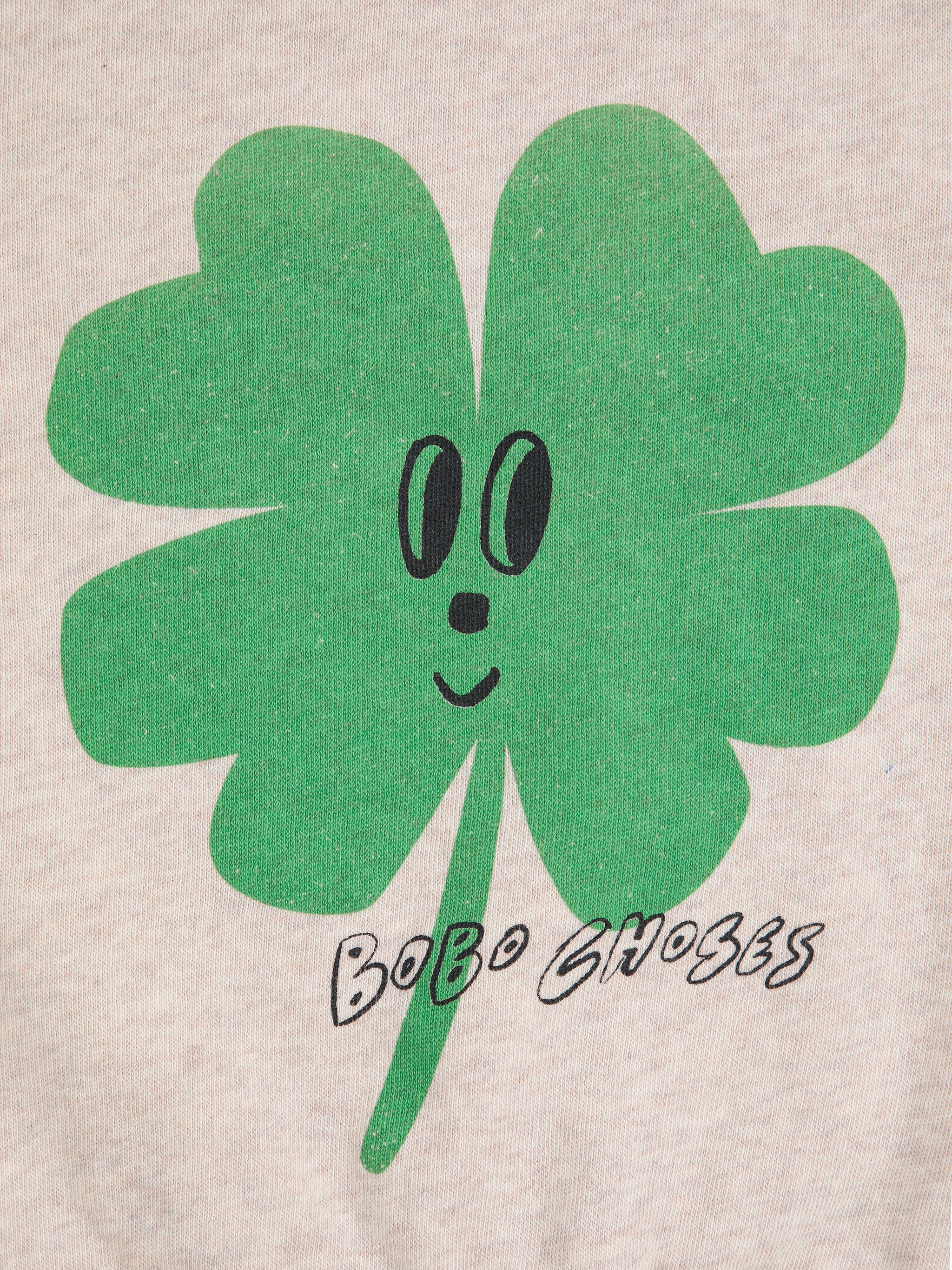 Bobo Choses - lucky clover raglan sweatshirt - heather grey