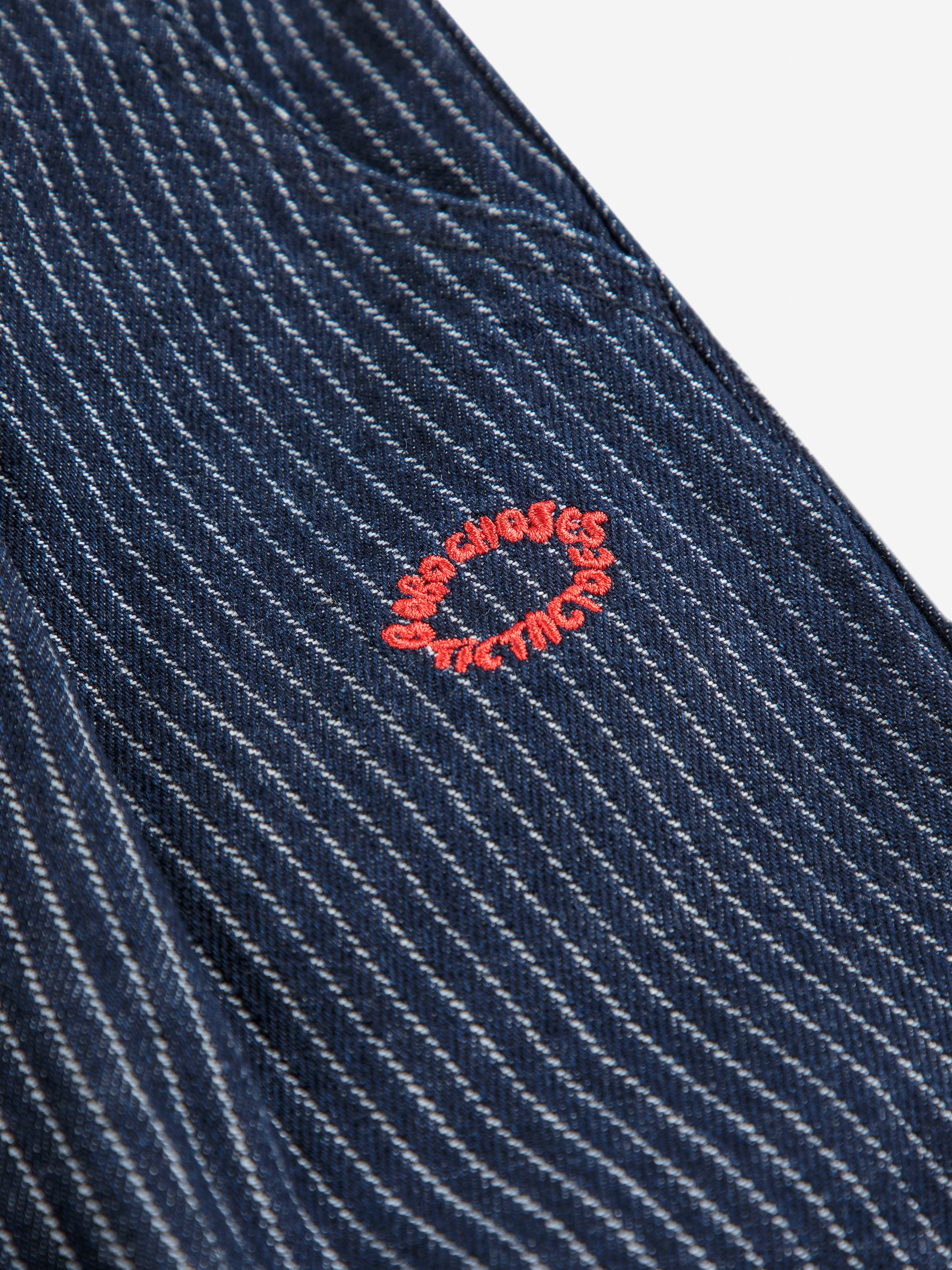 Bobo Choses - tic tac toe denim pants - navy blue