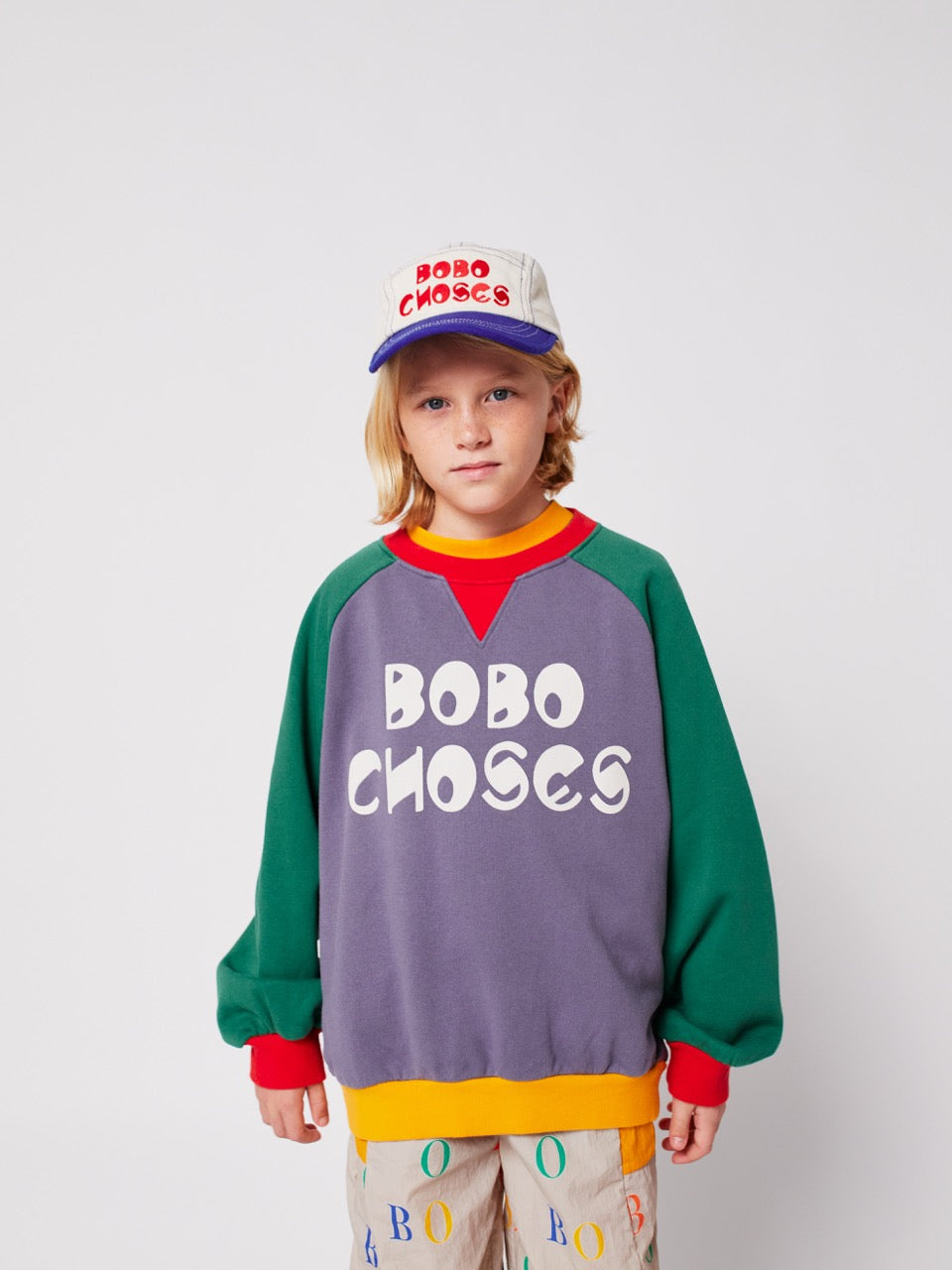 Bobo Choses - color block raglan sweatshirt