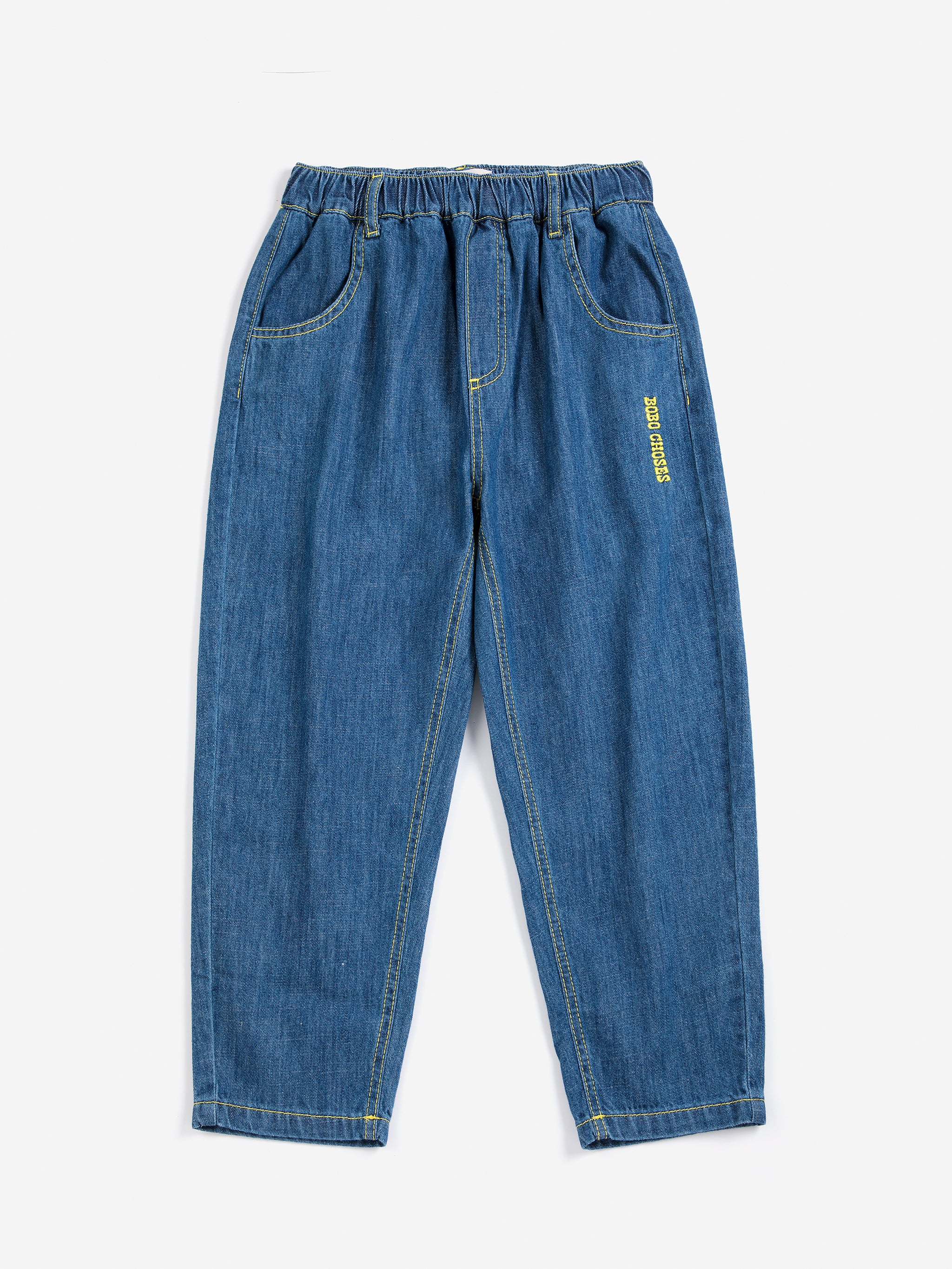 Bobo Choses - taxi saurus tag denim pants