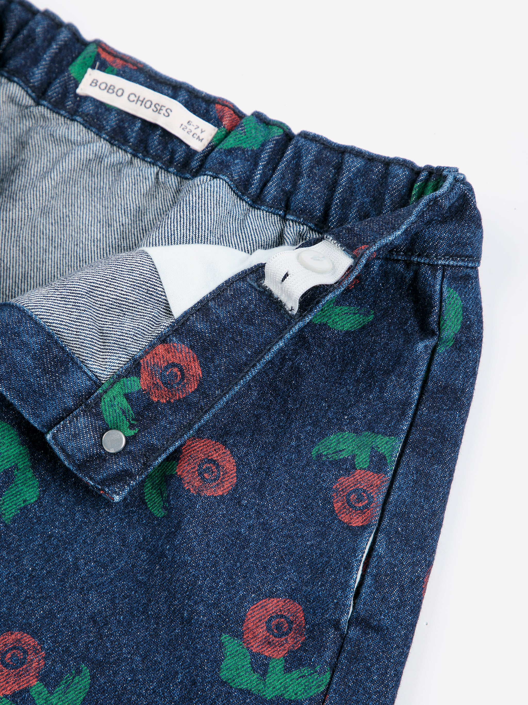 Bobo Choses - stamp bloom all over denim skirt