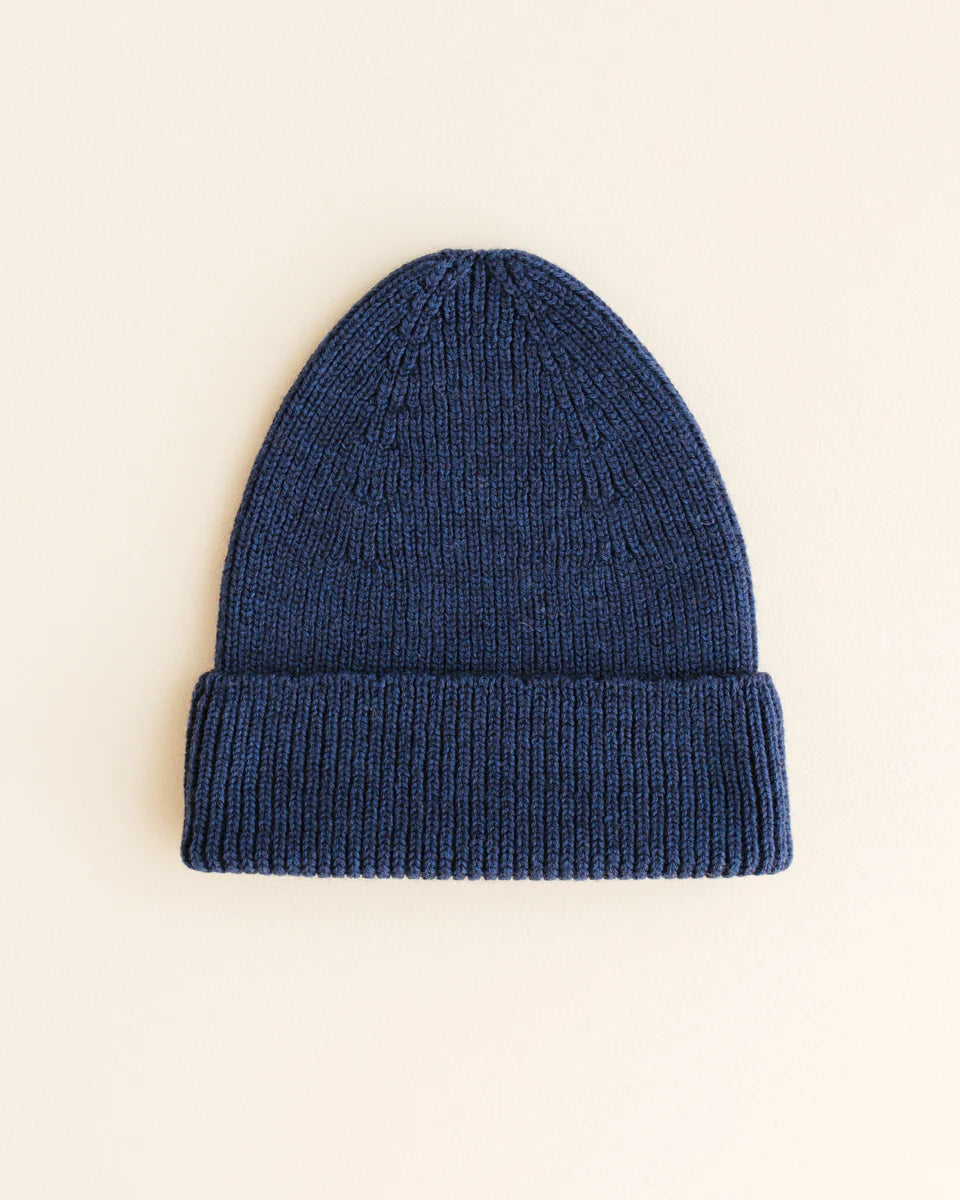 Hvid - beanie fonzie kids - blue