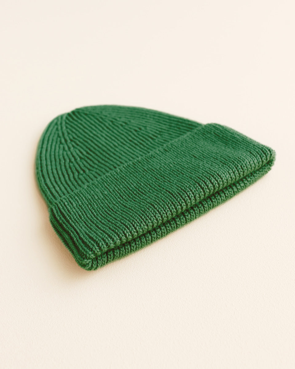 Hvid - beanie fonzie kids - grass