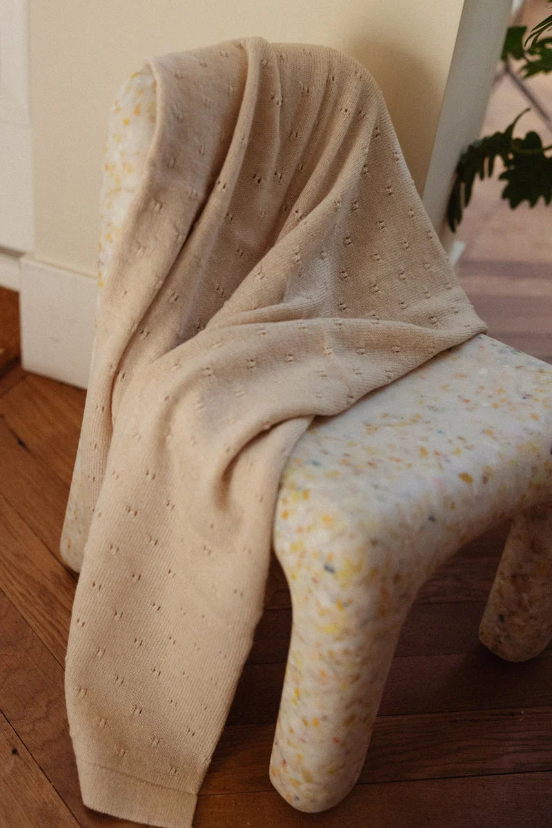 Hvid - blanket bibi - oat