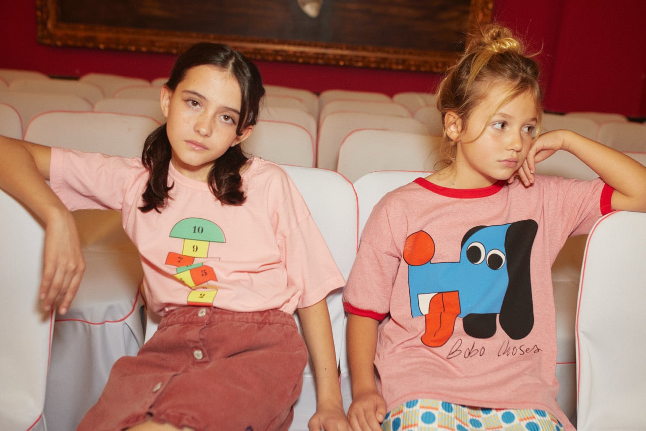 Bobo Choses - hopscotch tshirt - pink