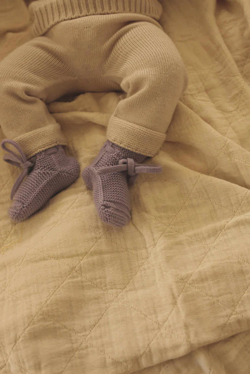 Hvid - booties - lilac