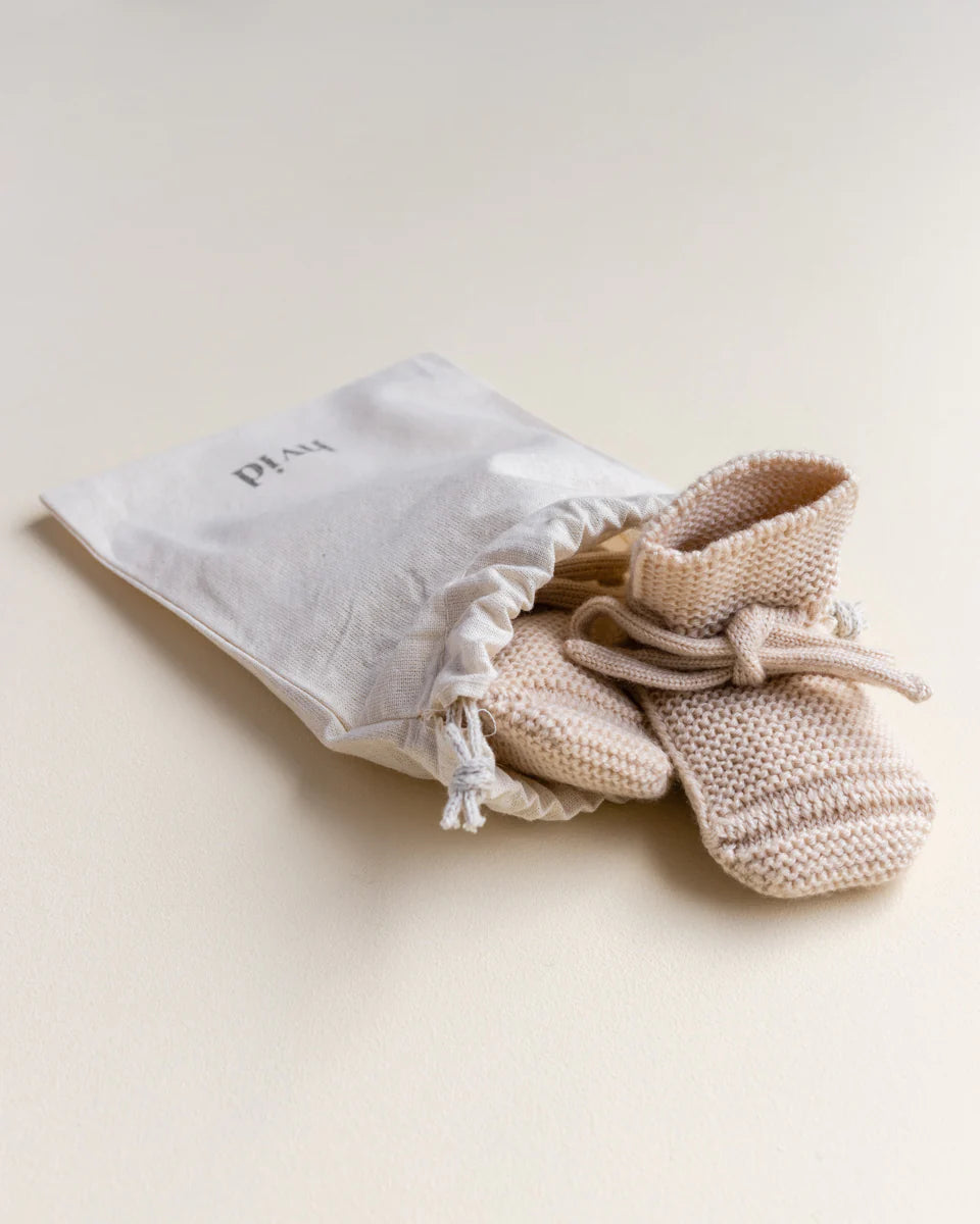 Hvid - booties - oat