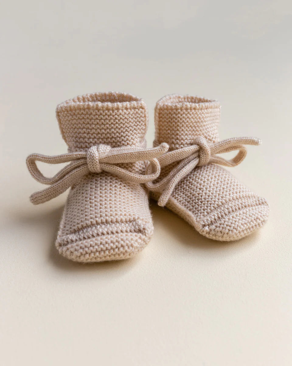 Hvid - booties - oat