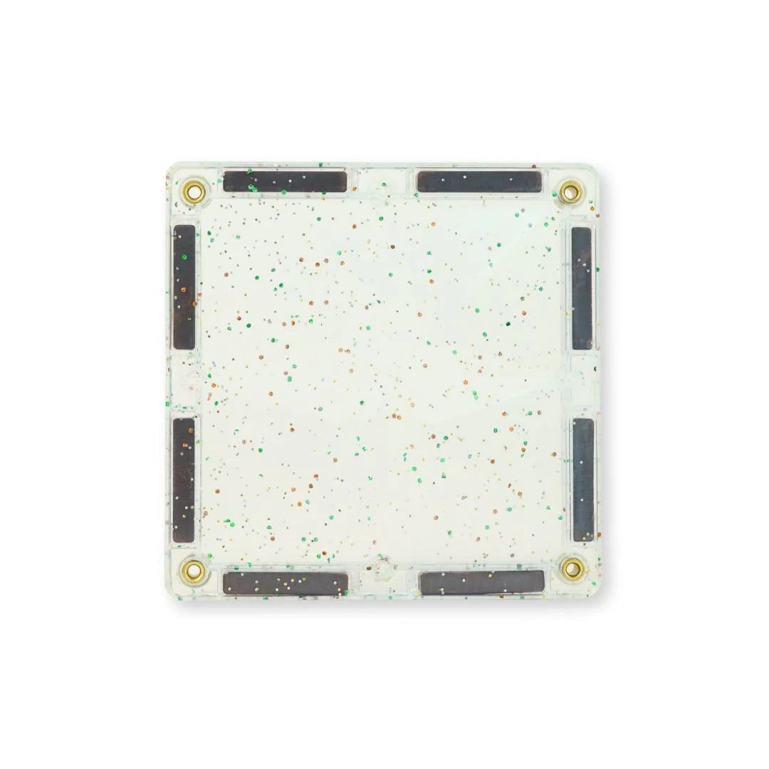 Cleverclixx - glitter tiles pack transparant 16 stuks