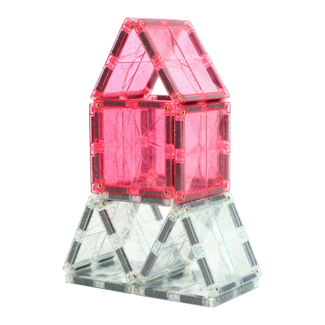 Cleverclixx - glitter tiles pack transparant 16 stuks