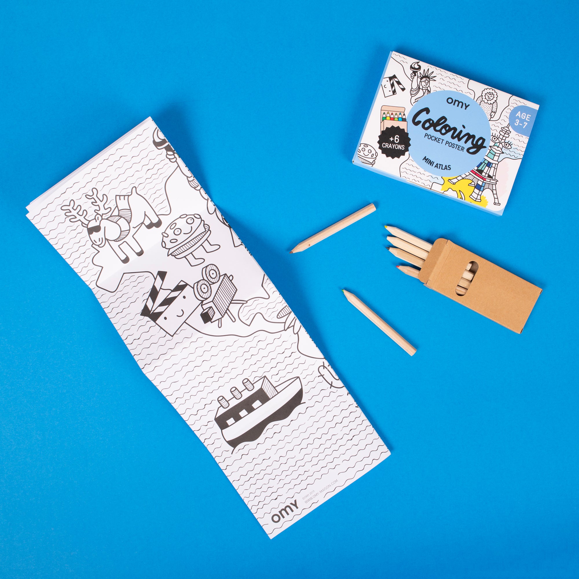 OMY - coloring pocket - mini atlases