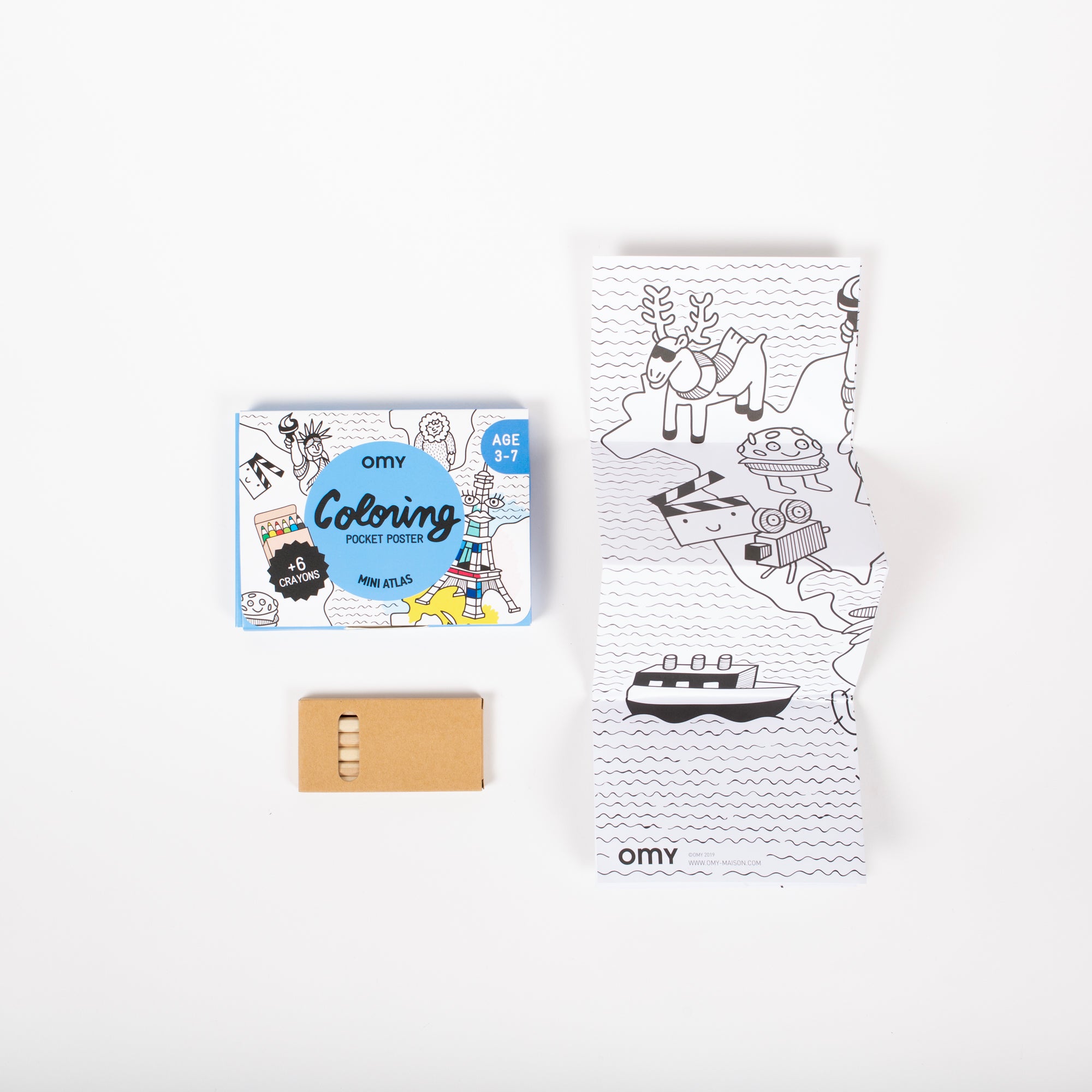 OMY - coloring pocket - mini atlases
