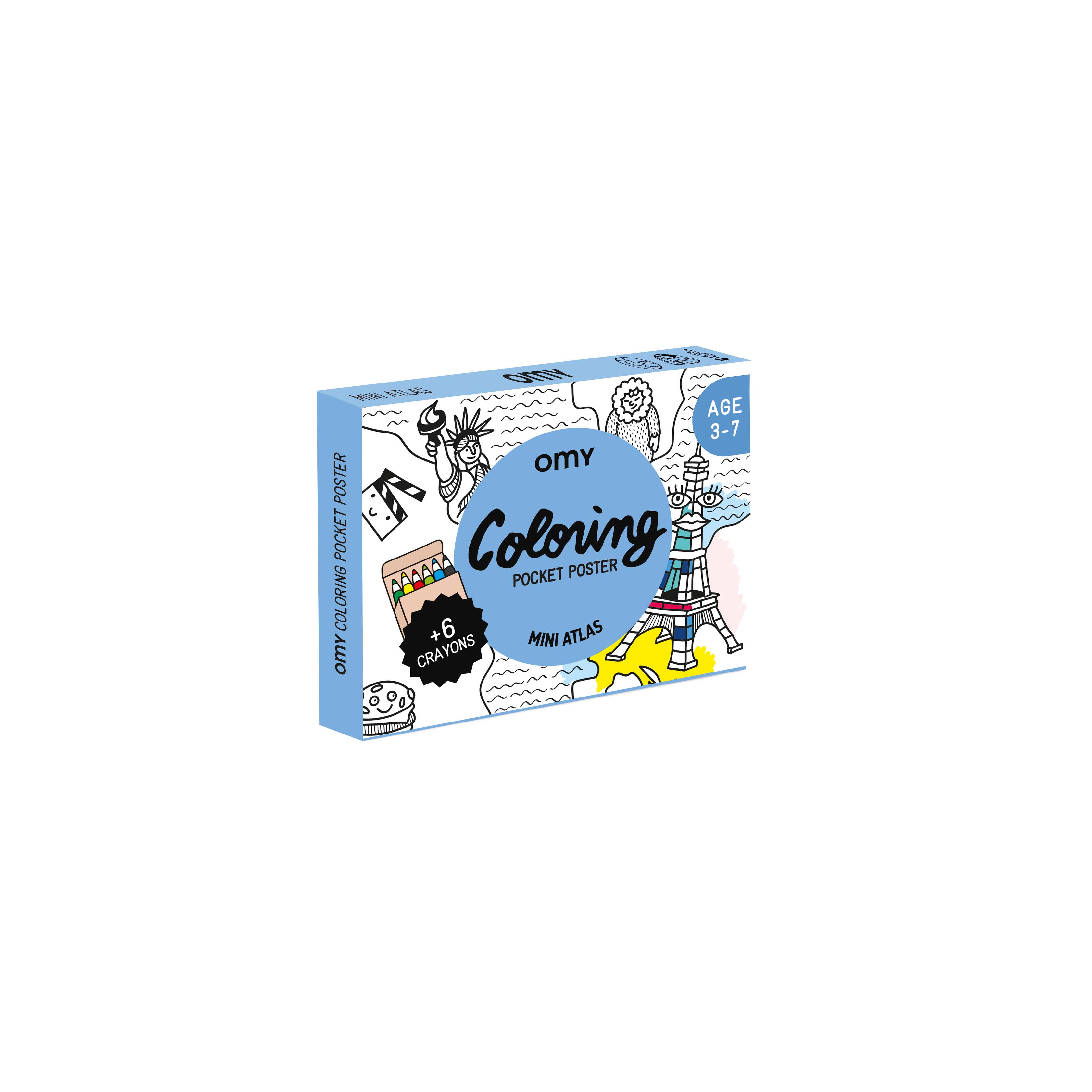 OMY - coloring pocket - mini atlases