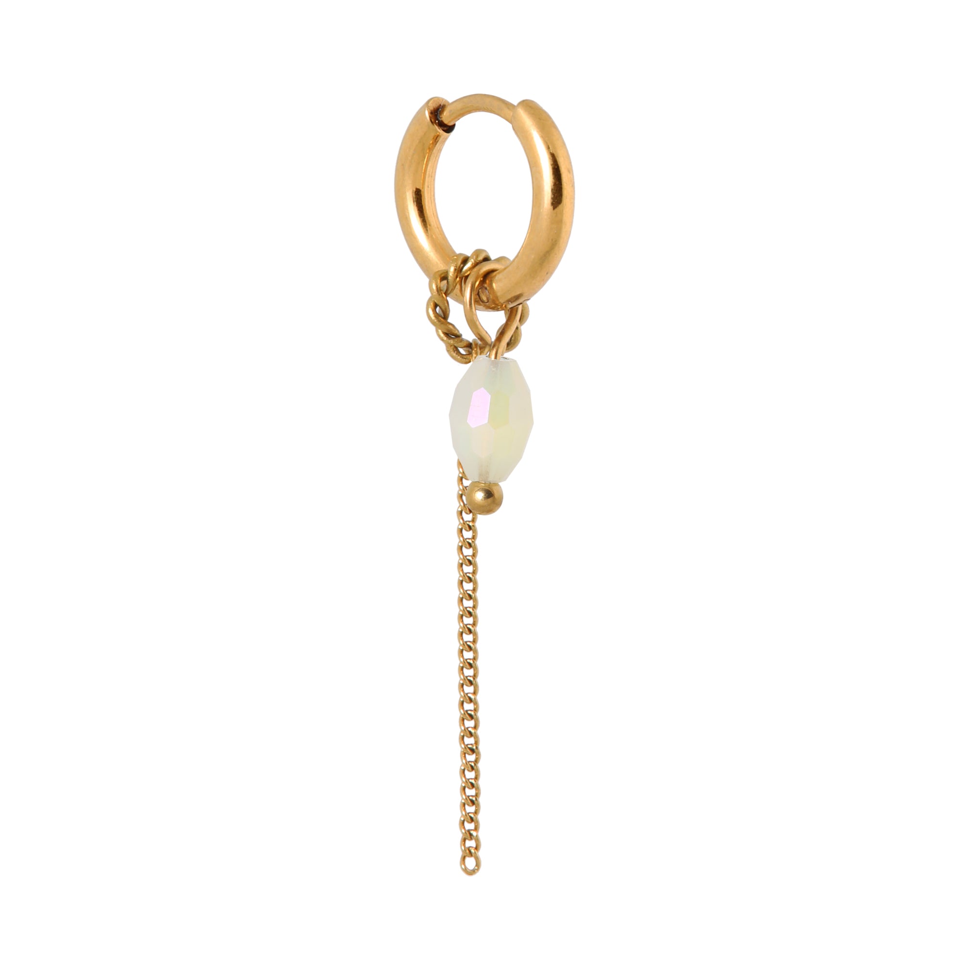 Label Kiki - chain water drop hoop gold