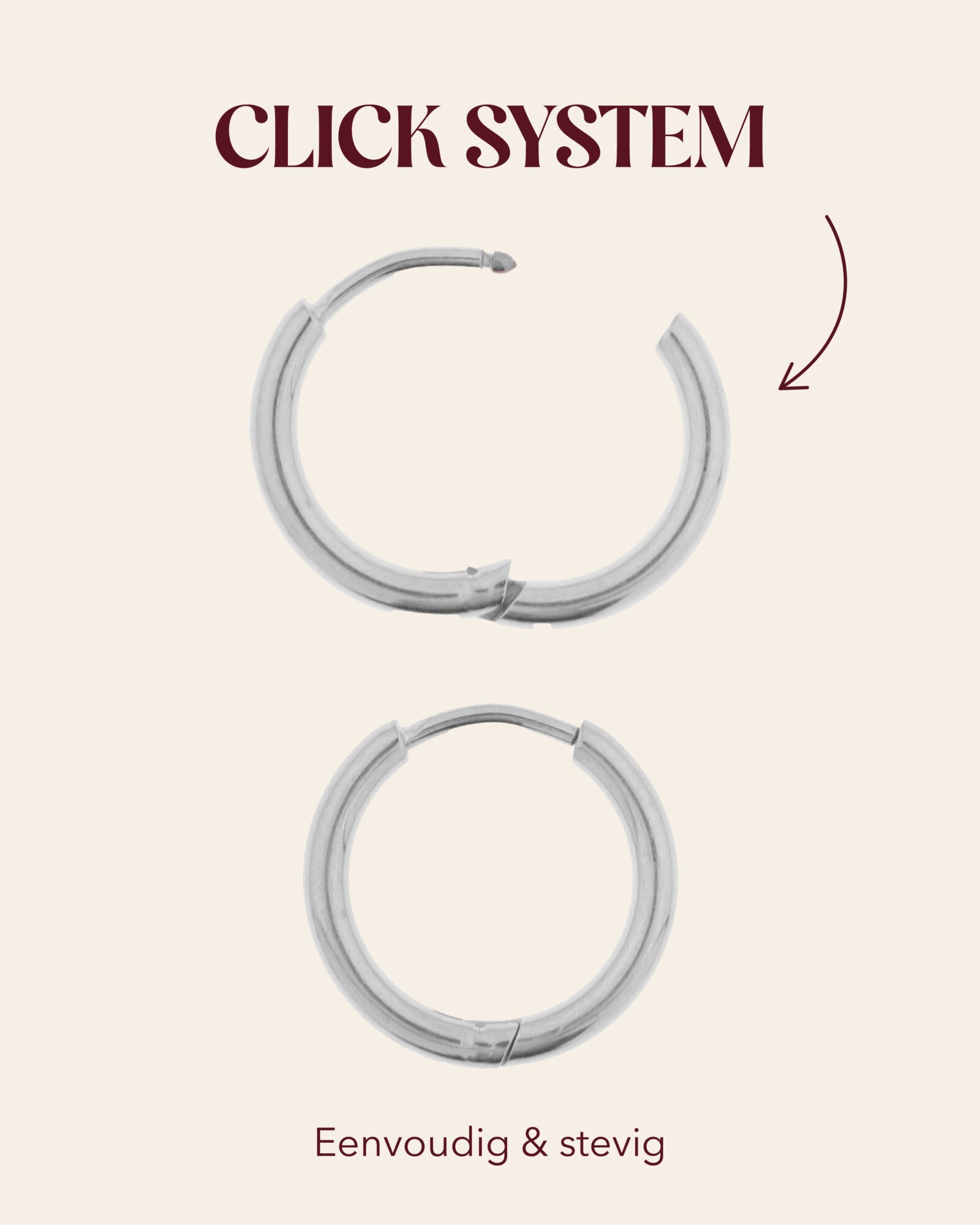 Label Kiki - abby drop hoop silver