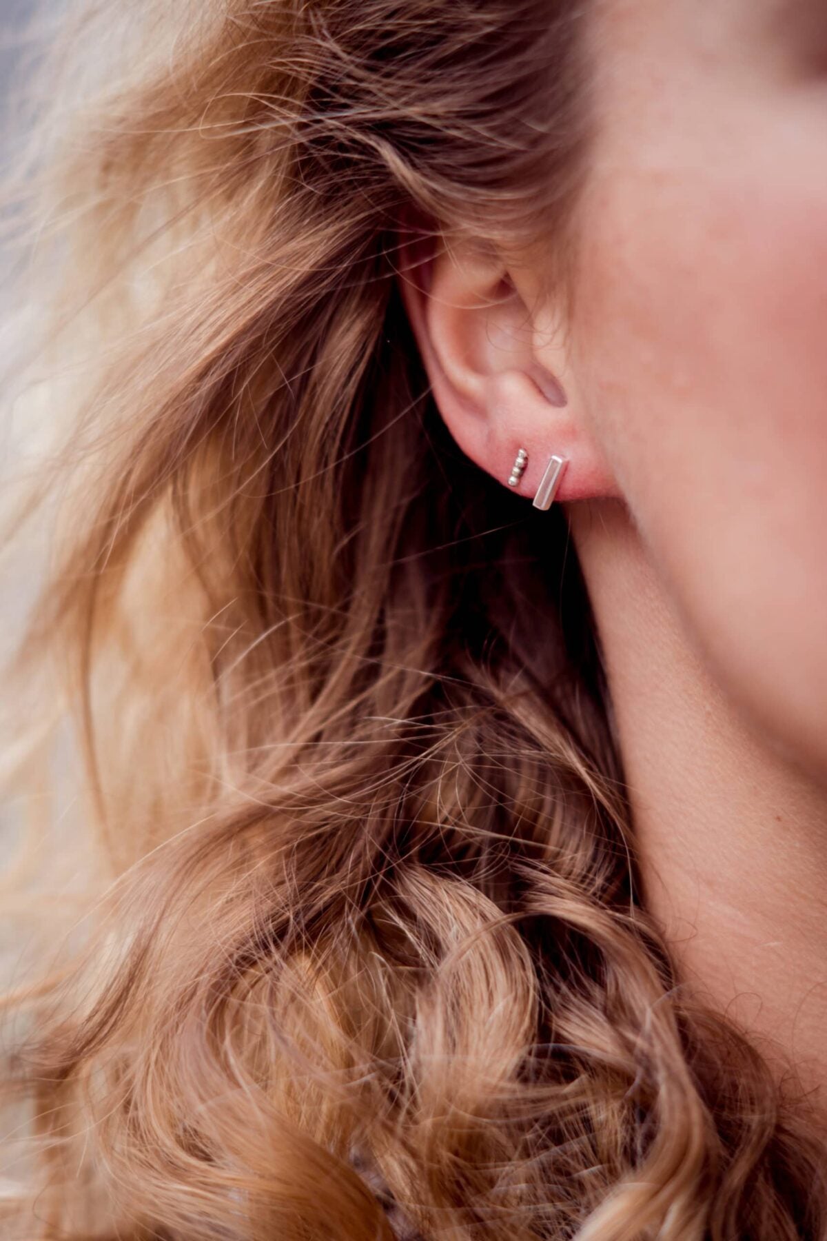 Label Kiki - bar small earring silver