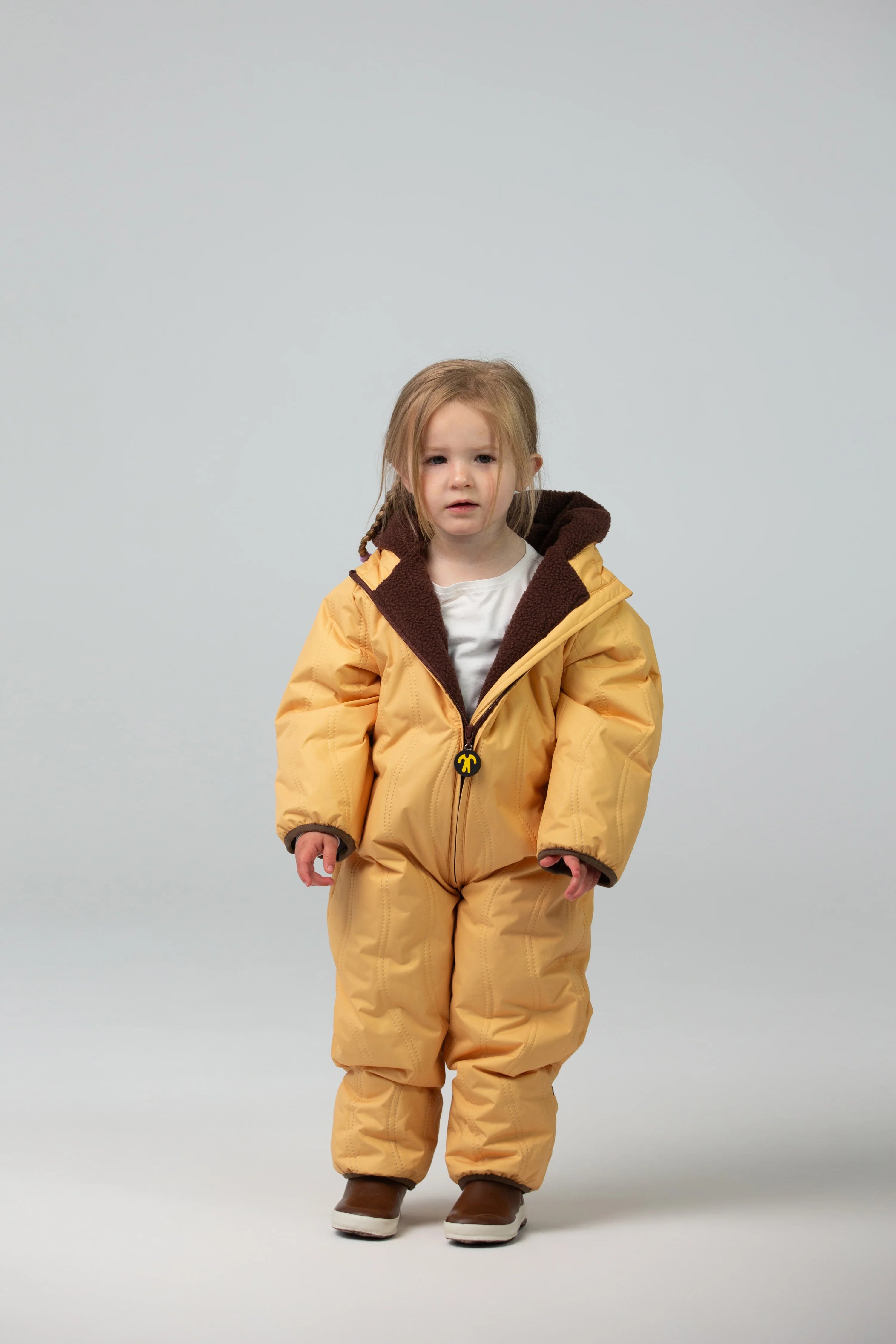 Ducksday - baby snowsuit met sherpa fleece - dusk
