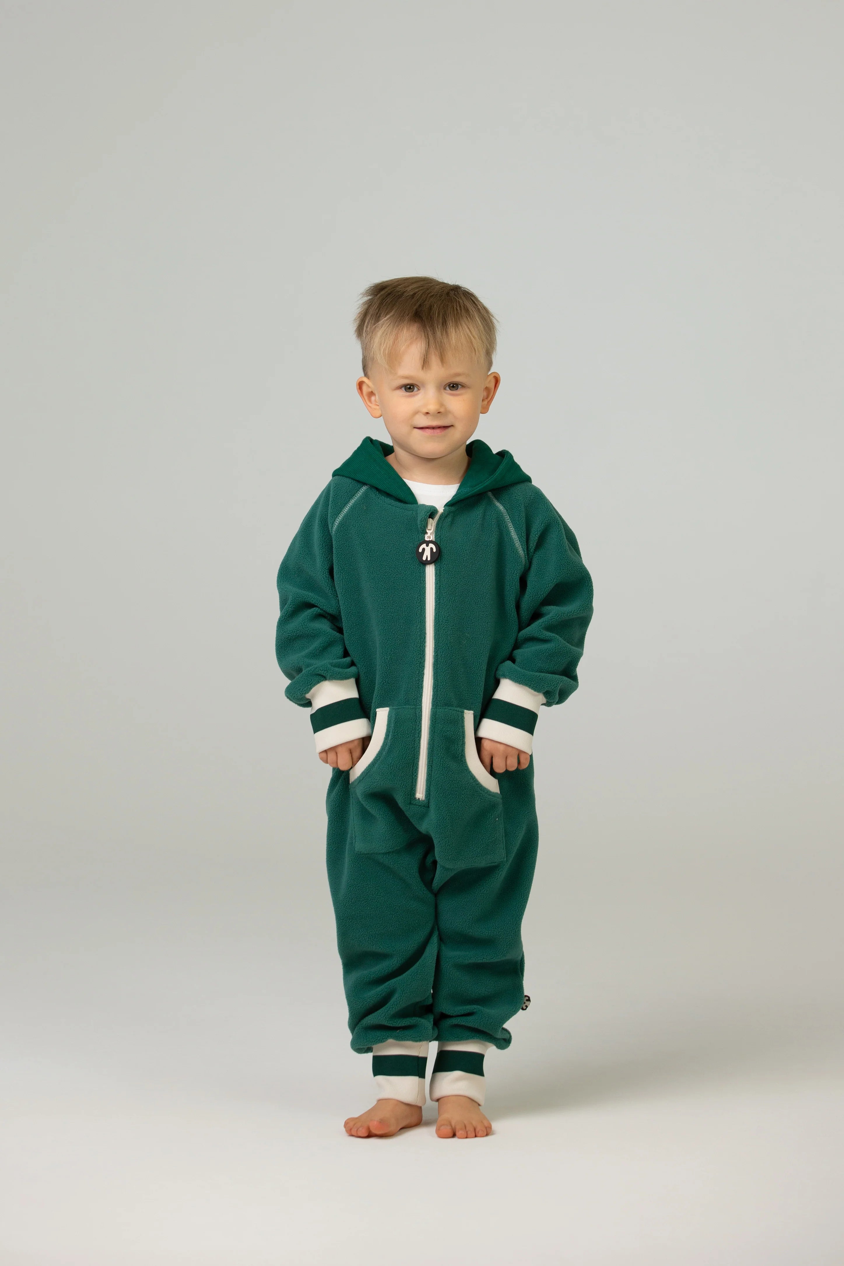 Ducksday - fleece onesie - darkgreen/ecru