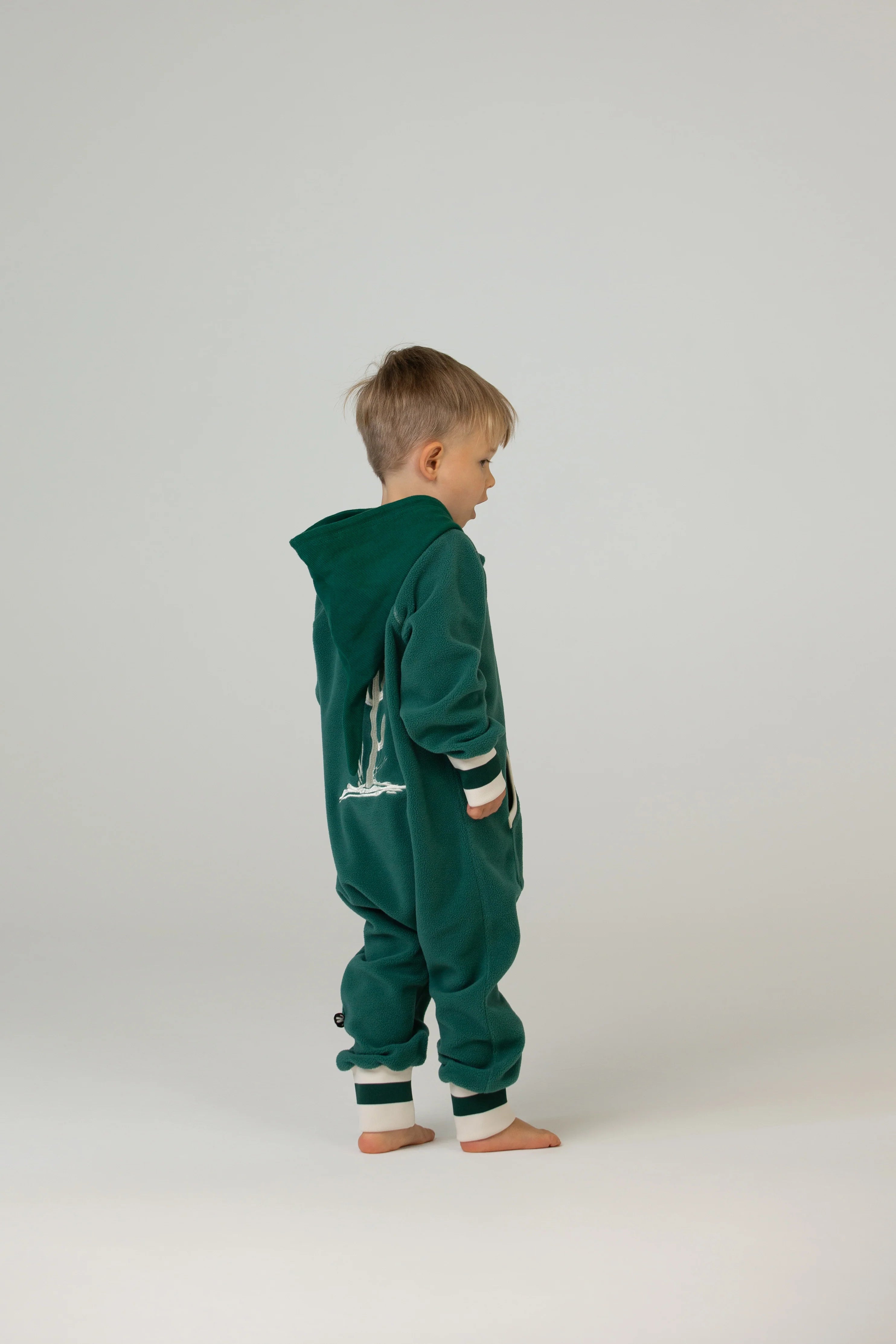 Ducksday - fleece onesie - darkgreen/ecru